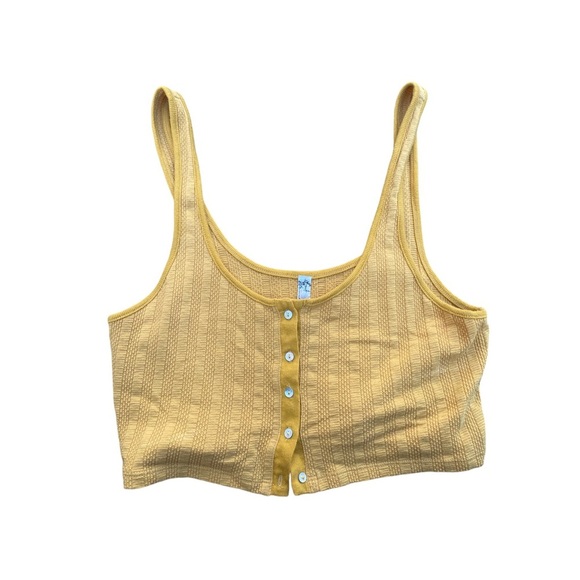 Free People Tops - Free People crop top button down tank medium